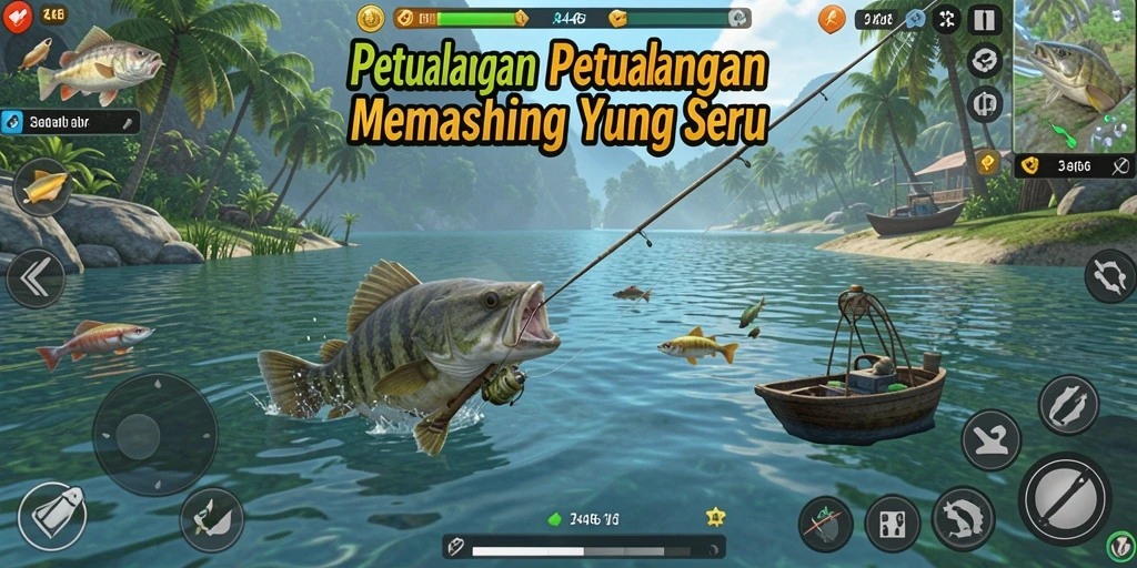 Tangkapan ikan dalam game 3446 yang menampilkan pengalaman memancing.