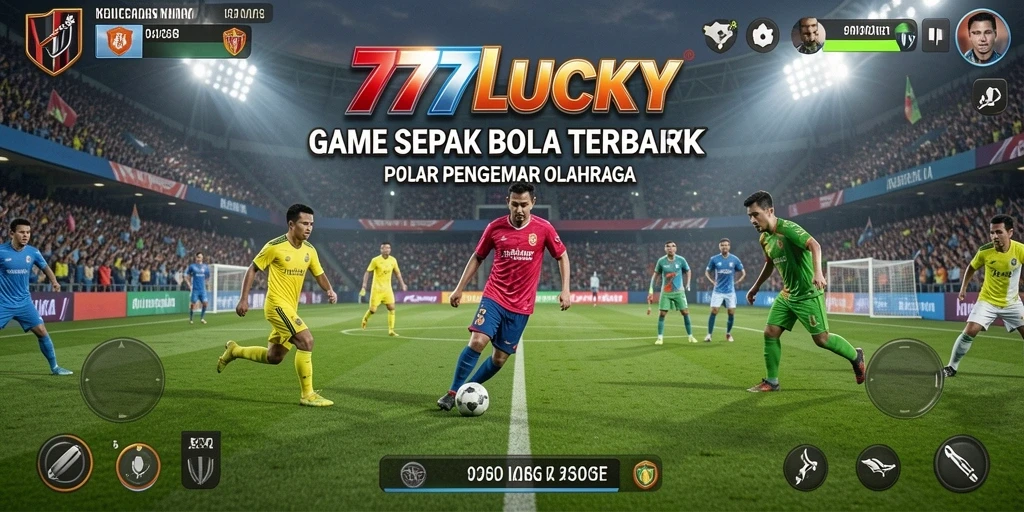 Screenshot gameplay 777LUCKY dengan aksi sepak bola seru.