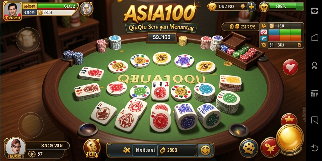 Tangkapan layar gameplay QiuQiu yang menegangkan di ASIA100.