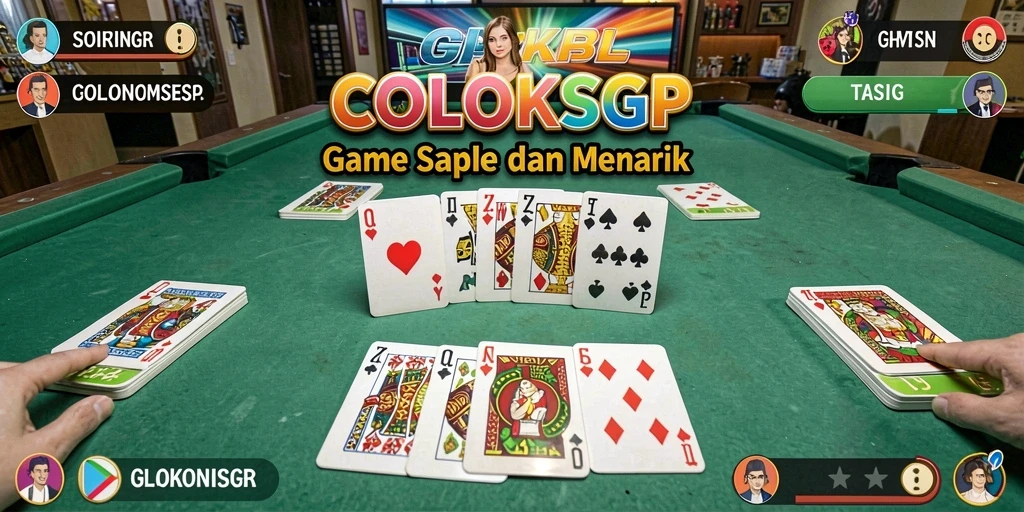 Screenshot gameplay COLOKSGP menunjukkan suasana seru saat bermain Gaple.