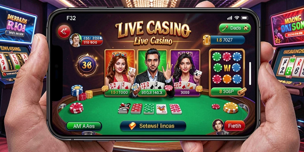 Gameplay Live Casino yang mengasyikkan di F32 dengan dealer profesional.