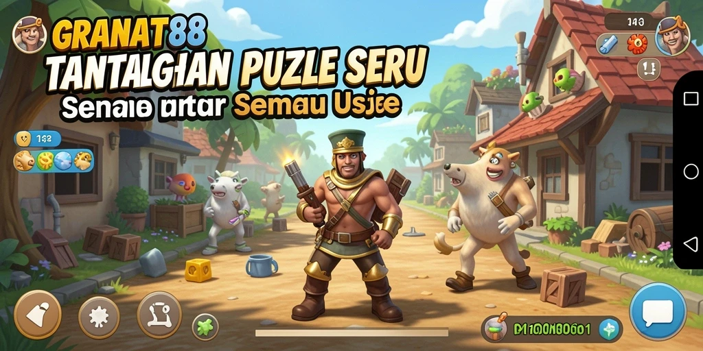 Screenshot gameplay GRANAT88 menampilkan tantangan Puzzle yang menarik.