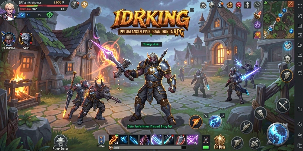Screenshot utama menunjukkan pertarungan epik di dunia <strong>IDRKING</strong>.