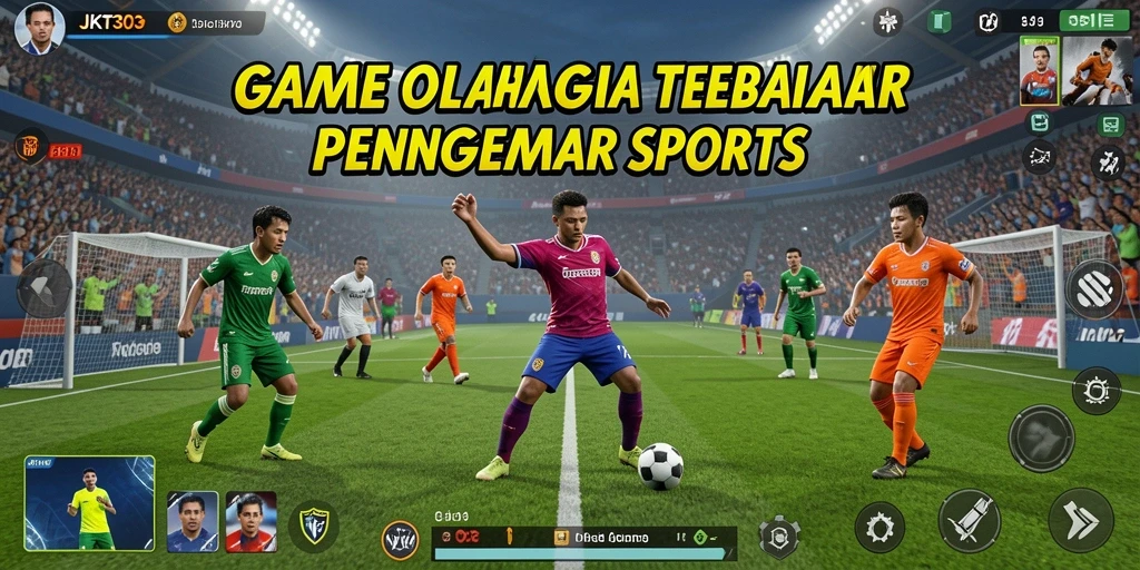 Tampilan gameplay seru JKT303 yang menggambarkan pertandingan olahraga.
