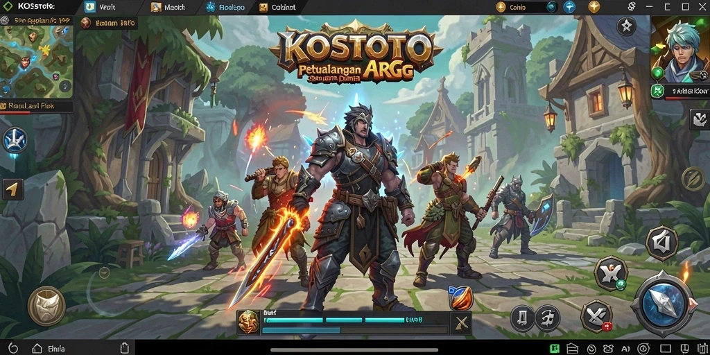 Tampilan memukau dari gameplay KOSTOTO dalam dunia ARPG.