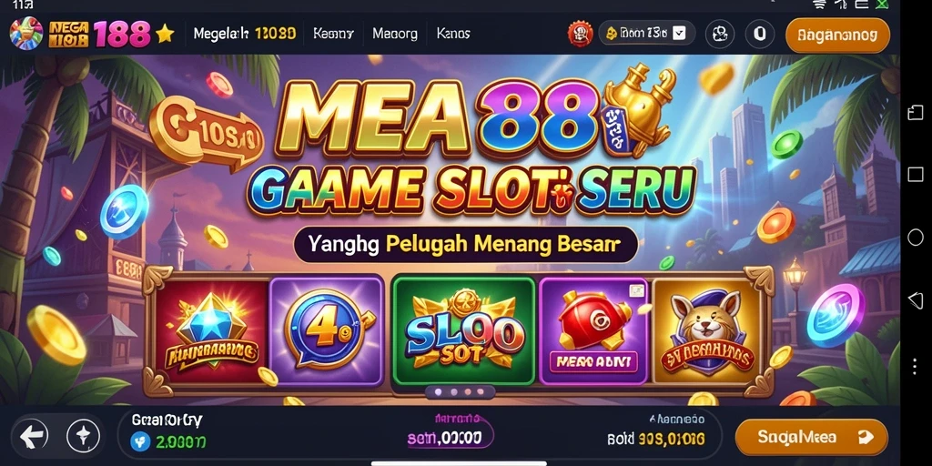 Tampilan permainan Slot MEGA188 yang menarik dan penuh warna.