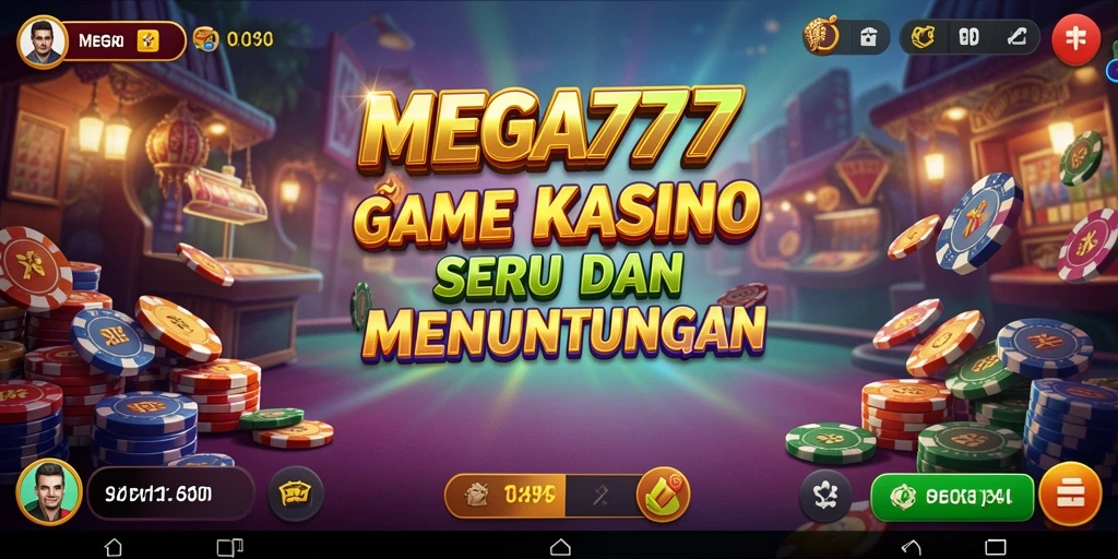 Screenshot utama MEGA777 menampilkan pengalaman kasino yang menegangkan.