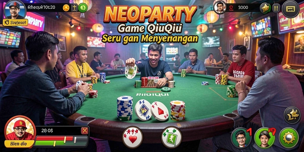 Tangkapan layar gameplay NEOPARTY menampilkan keseruan QiuQiu.