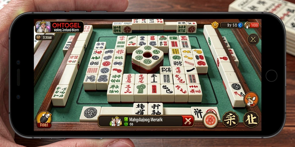 Tampilan gameplay OHTOGEL dengan ubin Mahjong yang menarik.