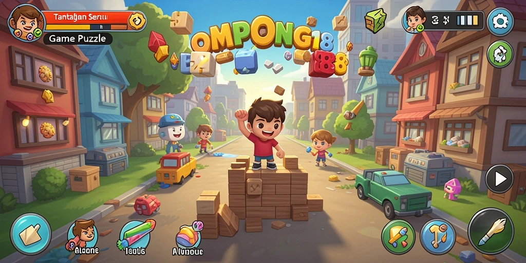 Tampilan gameplay menarik dalam OMPONG188 dengan berbagai puzzle menantang.