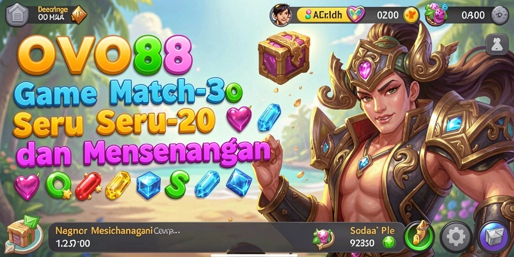 Tampilkan gameplay seru OVO88 dengan elemen Match-3 yang memikat.