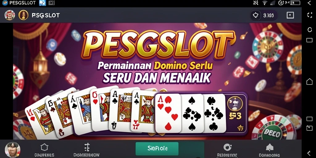 Screenshot utama PESGSLOT menampilkan gameplay seru permainan Domino.