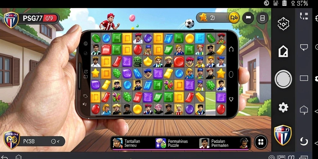 Tampilan menarik dari gameplay PSG77 dalam permainan Puzzle.