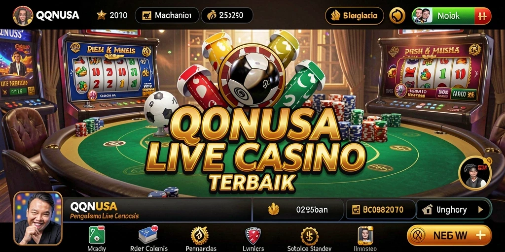 Tampilan menawan gameplay Live Casino di QQNUSA.