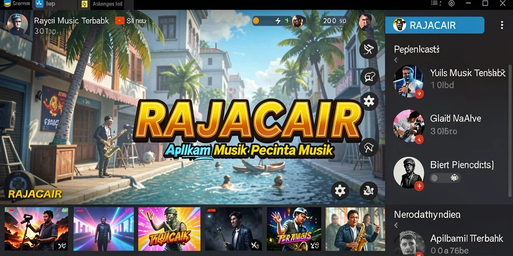 Tangkapan layar utama dari gameplay Music RAJACAIR yang menarik dan interaktif.