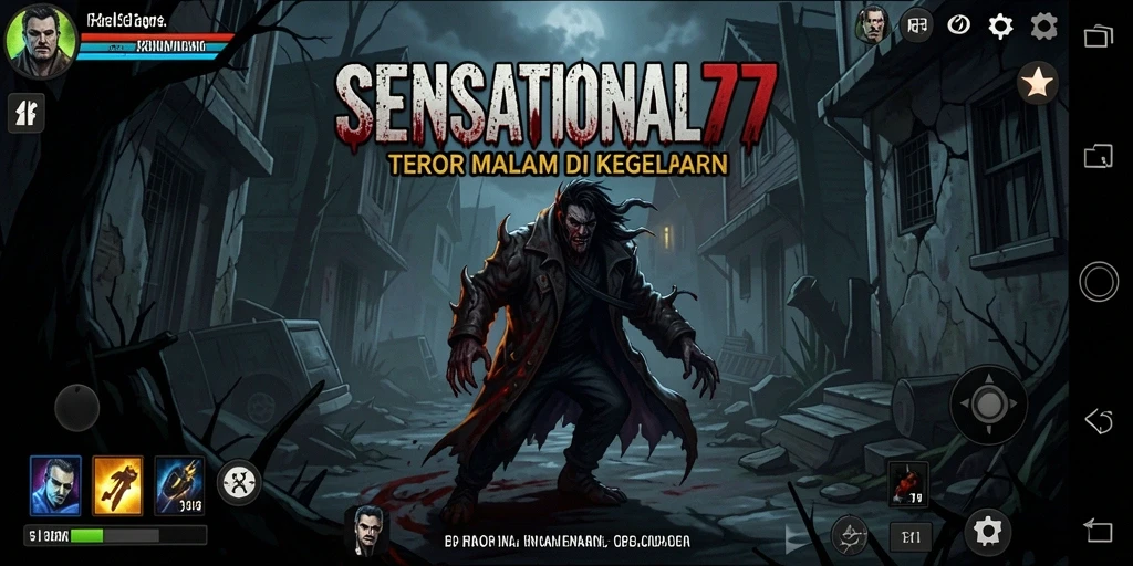 Tangkapan layar gameplay SENSATIONAL77 yang menampilkan suasana mencekam dan kengerian yang luar biasa.