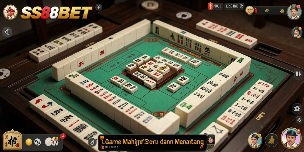 Screenshot gameplay SS88BET menampilkan suasana permainan Mahjong yang seru.