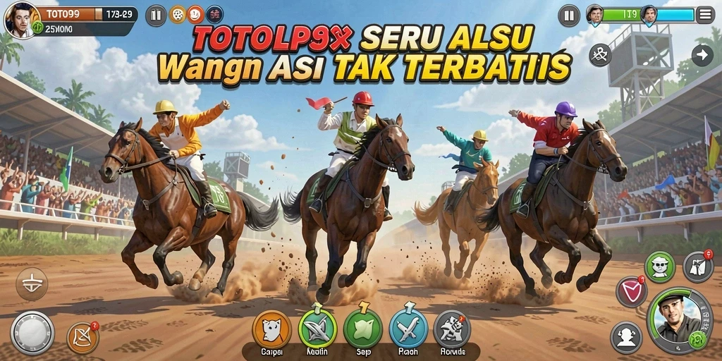 Tampilan gameplay TOTO99 yang mendebarkan dengan mobil balap kece.