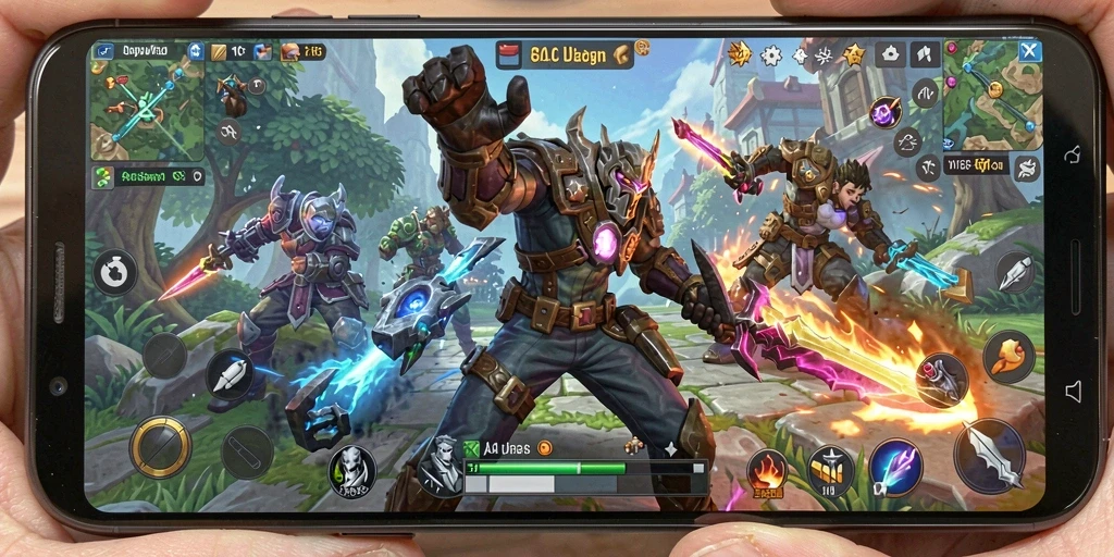 Tampilan gameplay V21 yang memukau dan penuh aksi.