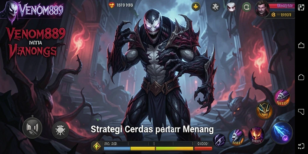 Tampilan gameplay strategi yang intens dan menarik di VENOM889.